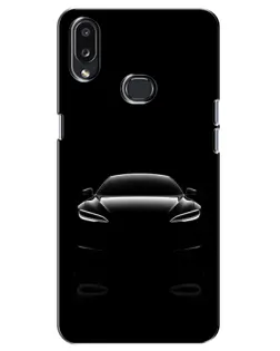 Чехол для Samsung Galaxy A10s (A107) с картинкой «Силуэт Tesla Night»