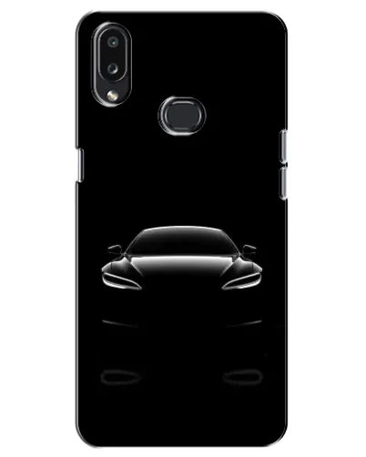 Чехол для Samsung Galaxy A10s (A107) с картинкой «Силуэт Tesla Night»