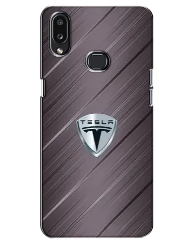 Чехол для Samsung Galaxy A10s (A107) с картинкой «Металлическая текстура Tesla»