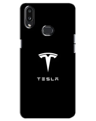 Чехол для Samsung Galaxy A10s (A107) с картинкой «Tesla White Logo»