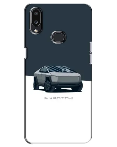 Чехол для Samsung Galaxy A10s (A107) с картинкой «Серебристый Cybertruck Tesla»
