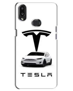 Чехол для Samsung Galaxy A10s (A107) с картинкой «Tesla White Style»