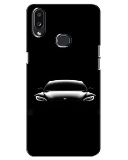Чехол для Samsung Galaxy A10s (A107) с картинкой «Фары Tesla Night»