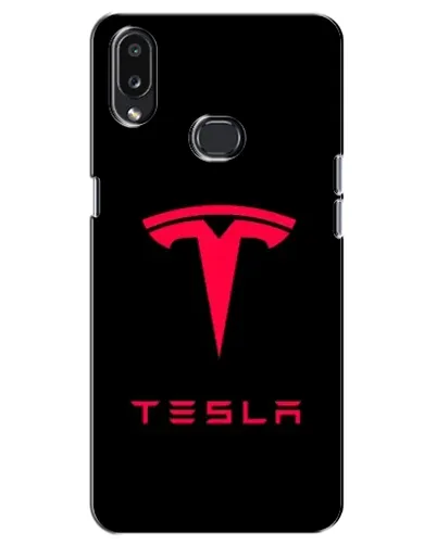 Чехол для Samsung Galaxy A10s (A107) с картинкой «Tesla Red Logo»