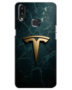 Чехол для Samsung Galaxy A10s (A107) с картинкой «Мраморная Tesla Gold»