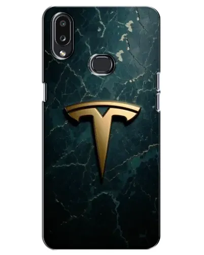 Чехол для Samsung Galaxy A10s (A107) с картинкой «Мраморная Tesla Gold»