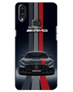 Чехол для Samsung Galaxy A10s (A107) с картинкой «Mercedes — белый карбон»