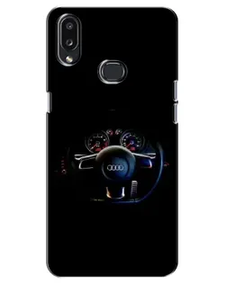 Чехол для Samsung Galaxy A10s (A107) с картинкой «Салон Audi — руль»