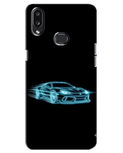 Чехол для Samsung Galaxy A10s (A107) с картинкой «Неоновый контур Lamborghini»