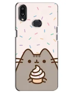 Чехол для Samsung Galaxy A10s (A107) с картинкой «Пушин с кексом»