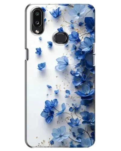 Чохол для Samsung Galaxy A10s (A107) з картинкою «Блакитний квітковий каскад»