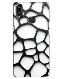 Чехол для Samsung Galaxy A10s (A107) с картинкой «Белая объемная сетка»