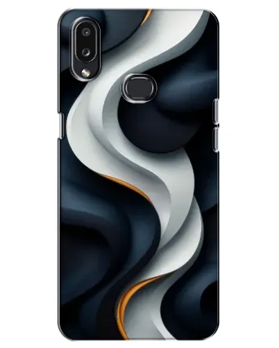 Чехол для Samsung Galaxy A10s (A107) с картинкой «Объемные черно-белые ленты» Чехол для Samsung Galaxy A10s (A107) с картинкой «Объемные черно-белые ленты»