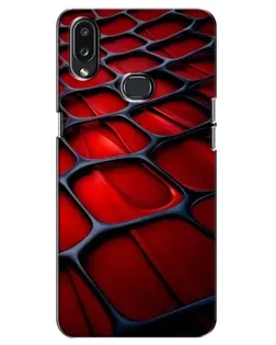 Чехол для Samsung Galaxy A10s (A107) с картинкой «Красная глянцевая сетка»