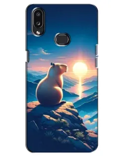 Чехол для Samsung Galaxy A10s (A107) с картинкой «Закат солнца с капибарой» Чехол для Samsung Galaxy A10s (A107) с картинкой «Закат солнца с капибарой»