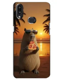 Чехол для Samsung Galaxy A10s (A107) с картинкой «Капибара с пиццей» Чехол для Samsung Galaxy A10s (A107) с картинкой «Капибара с пиццей»
