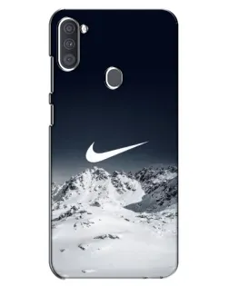 Чехол для Samsung Galaxy A11 (A115) с картинкой «Nike — зимние горы» Чехол для Samsung Galaxy A11 (A115) с картинкой «Nike — зимние горы»