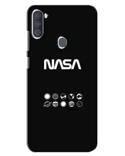 Чехол для Samsung Galaxy A11 (A115) с картинкой «NASA — технический принт» Чехол для Samsung Galaxy A11 (A115) с картинкой «NASA — технический принт»