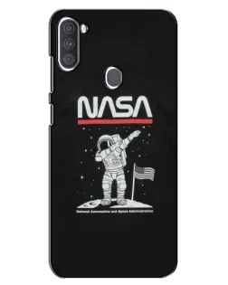 Чехол для Samsung Galaxy A11 (A115) с картинкой «NASA — шагаем по Луне» Чехол для Samsung Galaxy A11 (A115) с картинкой «NASA — шагаем по Луне»