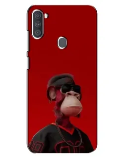 Чехол для Samsung Galaxy A11 (A115) с картинкой «Bored Ape в красном»