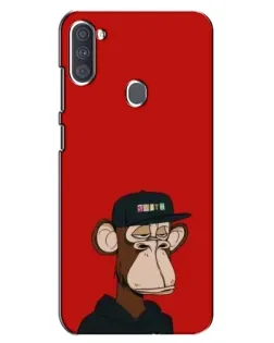 Чехол для Samsung Galaxy A11 (A115) с картинкой «Bored Ape — красный фон»