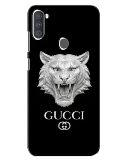 Чехол для Samsung Galaxy A11 (A115) с картинкой «Gucci — серебряный лев»