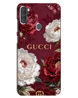 Чехол для Samsung Galaxy A11 (A115) с картинкой «Gucci — бордовые розы»
