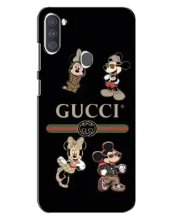 Чехол для Samsung Galaxy A11 (A115) с картинкой «Gucci — герои Disney и монограмма»