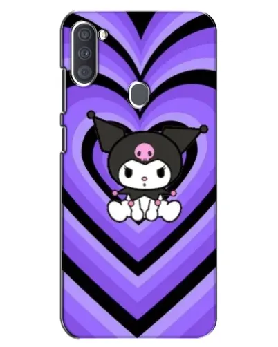 Чехол для Samsung Galaxy A11 (A115) с картинкой «Kuromi и фиолетовые сердца»