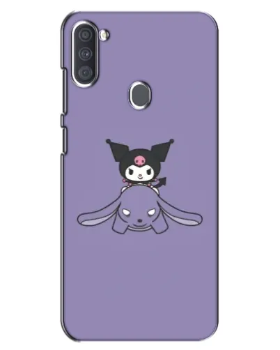 Чехол для Samsung Galaxy A11 (A115) с картинкой «Kuromi на лиловом фоне»