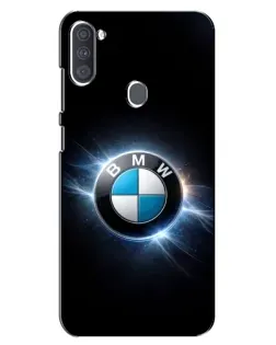 Чехол для Samsung Galaxy A11 (A115) с картинкой «BMW — неоновое сияние»