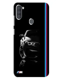 Чехол для Samsung Galaxy A11 (A115) с картинкой «Силуэт BMW в темноте»