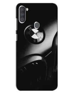 Чехол для Samsung Galaxy A11 (A115) с картинкой «Эмблема BMW — макро»