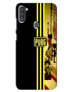 Чехол для Samsung Galaxy A11 (A115) с картинкой «PUBG — камуфляжный шлем»