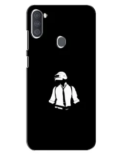 Чехол для Samsung Galaxy A11 (A115) с картинкой «PUBG — белый шлем»
