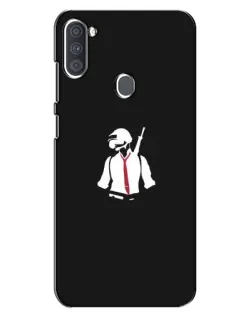 Чехол для Samsung Galaxy A11 (A115) с картинкой «PUBG — силуэт воина»