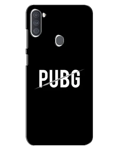 Чехол для Samsung Galaxy A11 (A115) с картинкой «PUBG — белый логотип»