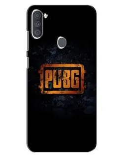 Чехол для Samsung Galaxy A11 (A115) с картинкой «PUBG — золотой логотип»