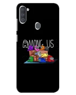 Чехол для Samsung Galaxy A11 (A115) с картинкой «Логотип Among Us»