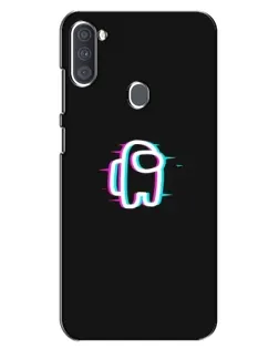 Чехол для Samsung Galaxy A11 (A115) с картинкой «Among Us неон»