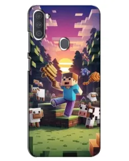 Чехол для Samsung Galaxy A11 (A115) с картинкой «Стив на ферме» Чехол для Samsung Galaxy A11 (A115) с картинкой «Стив на ферме»