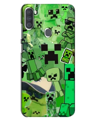 Чехол для Samsung Galaxy A11 (A115) с картинкой «Криперы Minecraft»