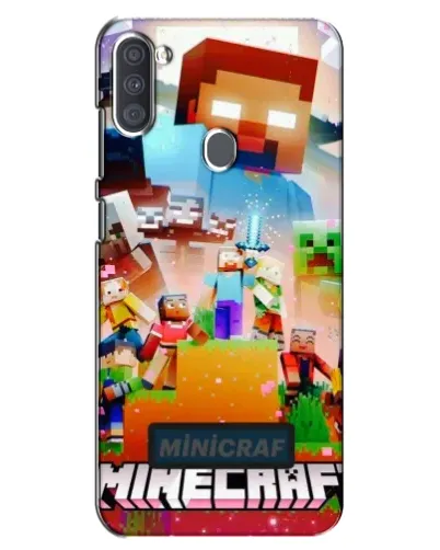 Чехол для Samsung Galaxy A11 (A115) с картинкой «Minecraft герои игры»
