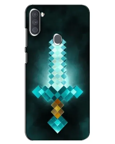 Чехол для Samsung Galaxy A11 (A115) с картинкой «Алмазный меч неон»