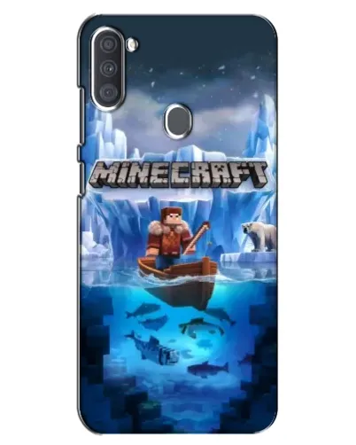 Чехол для Samsung Galaxy A11 (A115) с картинкой «Minecraft ледяной мир»