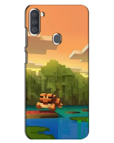 Чехол для Samsung Galaxy A11 (A115) с картинкой «Майнкрафт закат солнца»