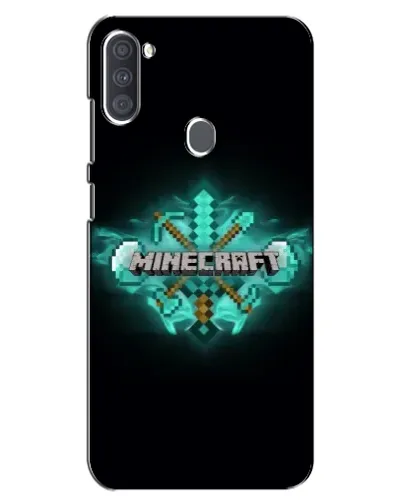 Чехол для Samsung Galaxy A11 (A115) с картинкой «Minecraft Diamond лого»