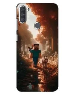 Чехол для Samsung Galaxy A11 (A115) с картинкой «Стив в лесу» Чехол для Samsung Galaxy A11 (A115) с картинкой «Стив в лесу»