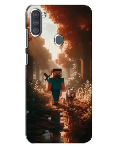 Чехол для Samsung Galaxy A11 (A115) с картинкой «Стив в лесу»