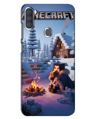 Чехол для Samsung Galaxy A11 (A115) с картинкой «Зимний Minecraft»